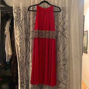 Red sparkly holiday dress